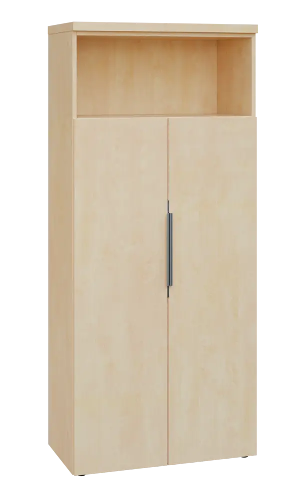 SIN 5 - 82DN kancelářská skříň, 2-dveřová/nika, 1820x800x400, bříza světlá